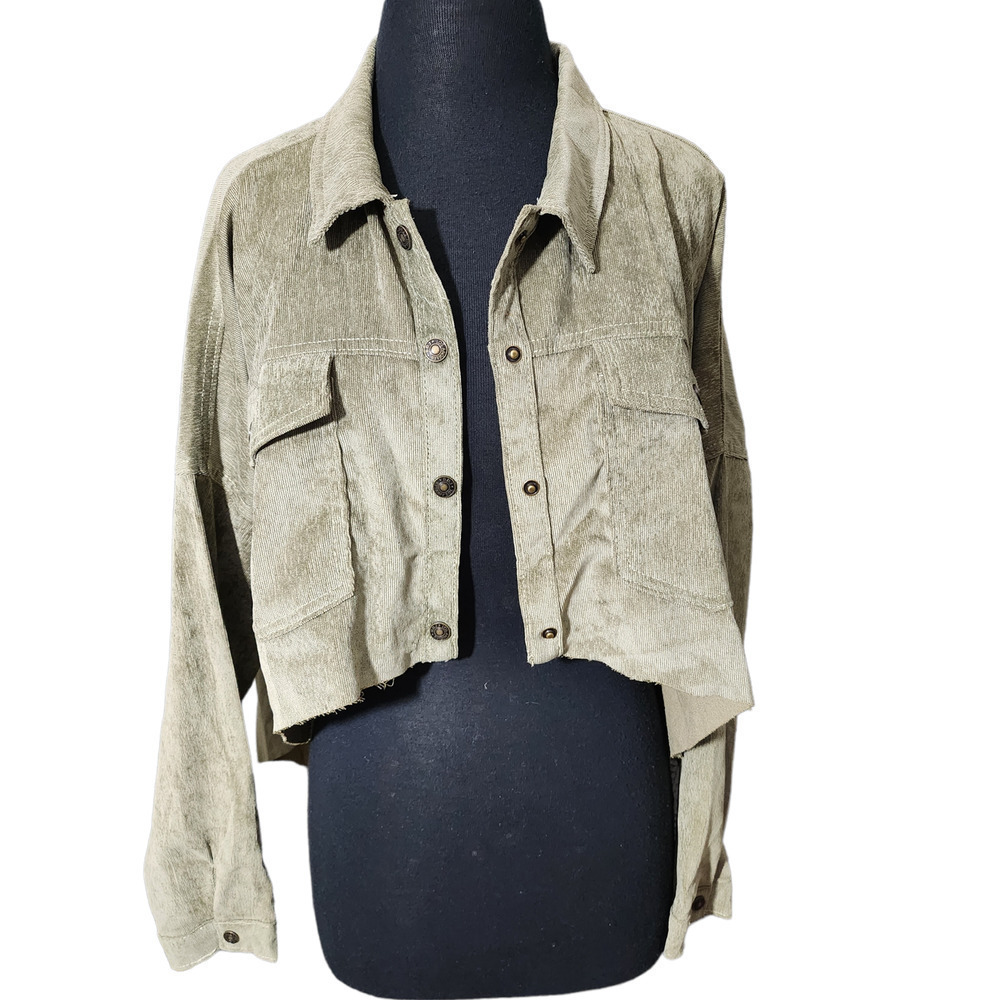 bbj corduroy jacket hi-low design sz XL